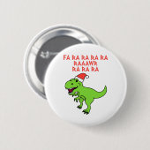 Funny Christmas Dinosaur Ronde Button 5,7 Cm (Voorkant /achterkant)