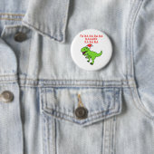 Funny Christmas Dinosaur Ronde Button 5,7 Cm (In situ)