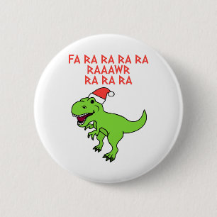Funny Christmas Dinosaur Ronde Button 5,7 Cm