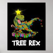 Funny Christmas Dinosaur Tree Rex Men Women Kids G Poster (Voorkant)