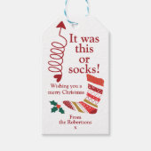 Funny Christmas Dit of Sokken Cadeaulabel