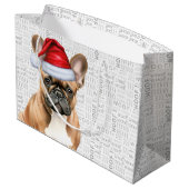 Funny Christmas Dog Frenchie Lover Holiday Groot Cadeauzakje (Achterkant Gekanteld)