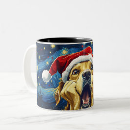 Funny Christmas dog Mugs | Merry Christmas Mug Tweekleurige Koffiemok