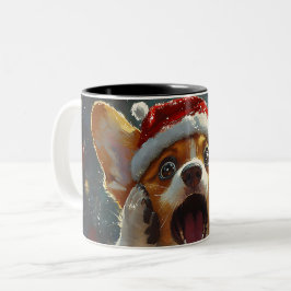 Funny Christmas dog Mugs | Merry Christmas Mug Tweekleurige Koffiemok