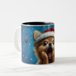 Funny Christmas dog Mugs | Merry Christmas Mug Tweekleurige Koffiemok