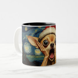 Funny Christmas dog Mugs | Merry Christmas Mug Tweekleurige Koffiemok