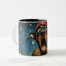Funny Christmas dog Mugs | Merry Christmas Mug Tweekleurige Koffiemok