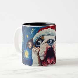 Funny Christmas dog Mugs | Merry Christmas Mug Tweekleurige Koffiemok