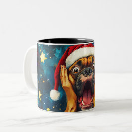 Funny Christmas dog Mugs | Merry Christmas Mug Tweekleurige Koffiemok