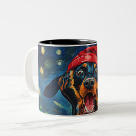 Funny Christmas dog Mugs | Merry Christmas Mug Tweekleurige Koffiemok
