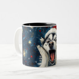 Funny Christmas dog Mugs | Merry Christmas Mug Tweekleurige Koffiemok