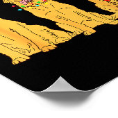 Funny Christmas Dogs Design Dog Christmas Wearing  Poster (Hoek)