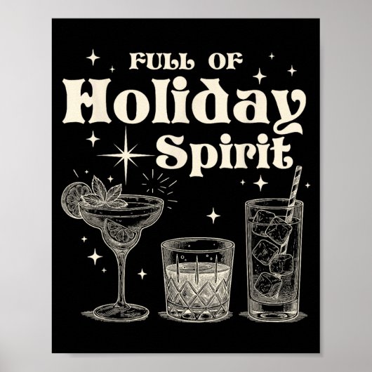 Funny Christmas Drinking Full Of Holiday Srit Poster (Voorkant)