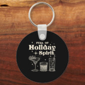 Funny Christmas Drinking Full Of Holiday Srit  Sleutelhanger (Voorkant)