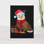 Funny Christmas Eagle Patriotic Bald Eagle With Sa Kaart (Voorkant)