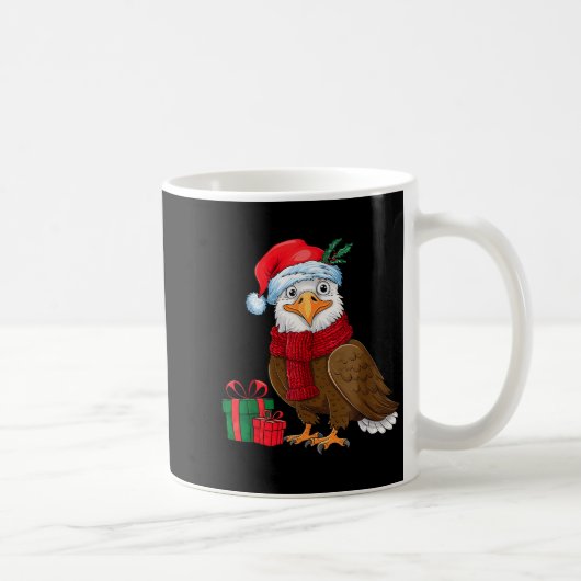 Funny Christmas Eagle Patriotic Bald Eagle With Sa Koffiemok (Rechts)