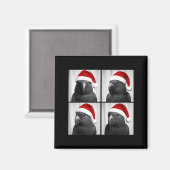 Funny Christmas Eclectus Parrot Santa Photo Booth  Magneet (Voorkant / Achterkant)