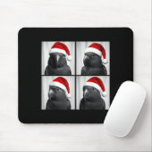 Funny Christmas Eclectus Parrot Santa Photo Booth  Muismat (Met muis)