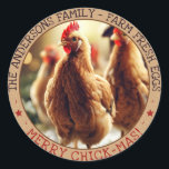 Funny Christmas Egg Carton Labels Schattige Fun Ch<br><div class="desc">Een grappig schattig kip kerst scene fotografie ontwerp. Pas deze stickers eenvoudig aan uw merk aan en voeg indien gewenst uw eigen foto toe! Ontworpen met door Zaubershirts -</div>