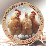 Funny Christmas Egg Carton Labels Schattige Fun Ch<br><div class="desc">Een grappig schattig kip kerst scene fotografie ontwerp. Pas deze stickers eenvoudig aan uw merk aan en voeg indien gewenst uw eigen foto toe! Ontworpen met door Zaubershirts -</div>