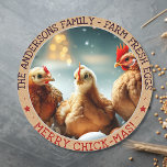 Funny Christmas Egg Carton Labels Schattige Fun Ch<br><div class="desc">Een grappig schattig kip kerst scene fotografie ontwerp. Pas deze stickers eenvoudig aan uw merk aan en voeg indien gewenst uw eigen foto toe! Ontworpen met door Zaubershirts -</div>