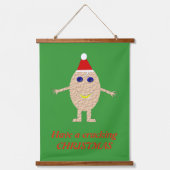 Funny Christmas Egg Funny Custom Hangend Wandkleed (Voorkant)