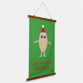 Funny Christmas Egg Funny Custom Hangend Wandkleed (Gebogen)