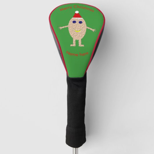 Funny Christmas Egg Golf Driver Hoesje Golfheadcover (Voorkant)