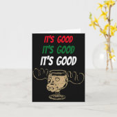Funny Christmas Eggnog It's Good Moose Cup For Egg Kaart (Gele Bloem)
