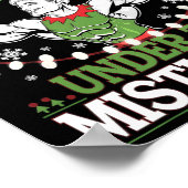 Funny Christmas Elf Gym Workout Gains Under The Mi Poster (Hoek)