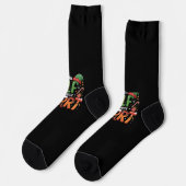 Funny Christmas Elf Korte Mannen Vrouwen Kinder Sokken (Links)