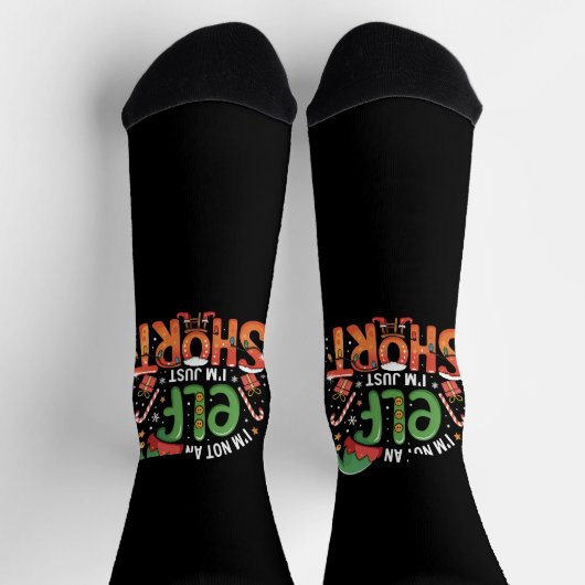 Funny Christmas Elf Korte Mannen Vrouwen Kinder Sokken (Top)