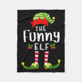 Funny Christmas Elf Matching Pajama X-mas Party  Fleece Deken (Voorkant)