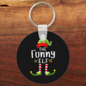 Funny Christmas Elf Matching Pajama X-mas Party  Sleutelhanger (Voorkant)