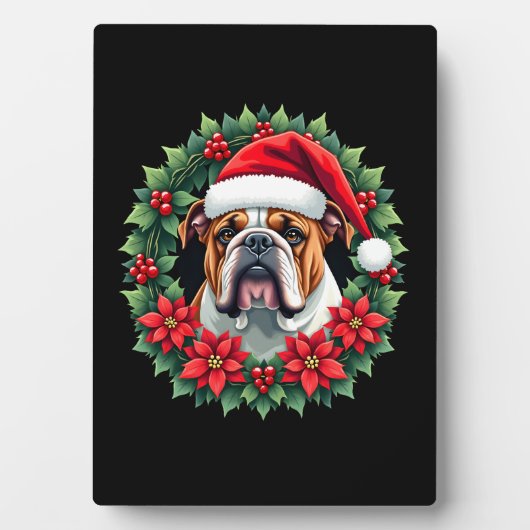 Funny Christmas English Bulldog Tank Top Fotoplaat (voorkant)