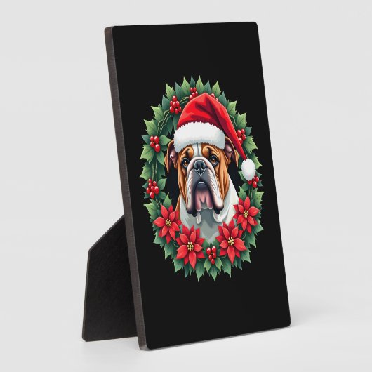 Funny Christmas English Bulldog Tank Top Fotoplaat (Zijkant)
