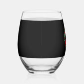 Funny Christmas English Bulldog Tank Top Wijnglas Zonder Voet (Rechts)