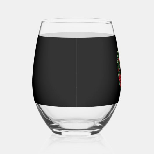 Funny Christmas English Bulldog Tank Top Wijnglas Zonder Voet (Rechts)