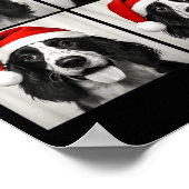 Funny Christmas English Springer Spaniel Santa Pho Poster (Hoek)