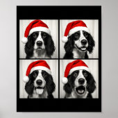 Funny Christmas English Springer Spaniel Santa Pho Poster (Voorkant)