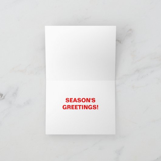 Funny Christmas "Erwten op Aarde" Punny Modern Sch Feestdagen Kaart (Binnen)