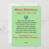 Funny Christmas "Erwten op Aarde" Punny Schattige  Feestdagenkaart (Achterkant)