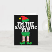 Funny Christmas Family I'm The Sarcastic Elf  Kaart (Voorkant)