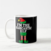Funny Christmas Family I'm The Sarcastic Elf  Koffiemok (Links)