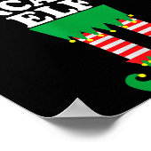 Funny Christmas Family I'm The Sarcastic Elf  Poster (Hoek)