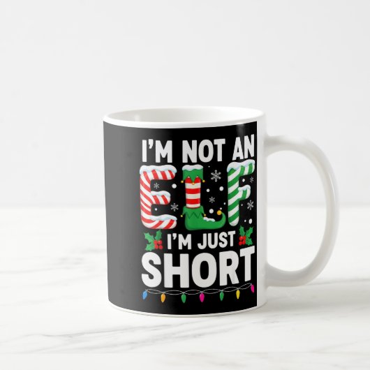 Funny Christmas Family Pajamas I'm Not An Elf I'm Koffiemok (Rechts)