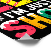 Funny Christmas Family Pajamas I'm Not An Elf I'm  Poster (Hoek)