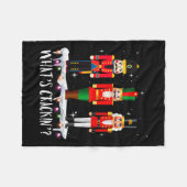 Funny Christmas Family Whats Crackin_ Nutcracker - Fleece Deken (Voorkant (Horizontaal))