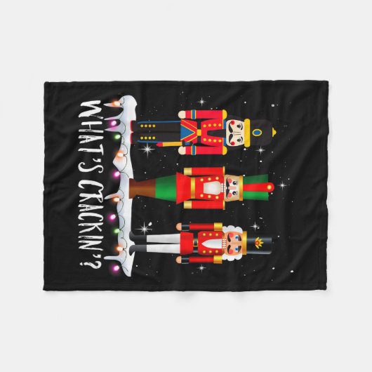 Funny Christmas Family Whats Crackin_ Nutcracker - Fleece Deken (Voorkant (Horizontaal))