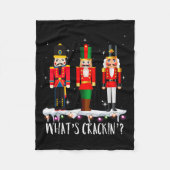 Funny Christmas Family Whats Crackin_ Nutcracker - Fleece Deken (Voorkant)